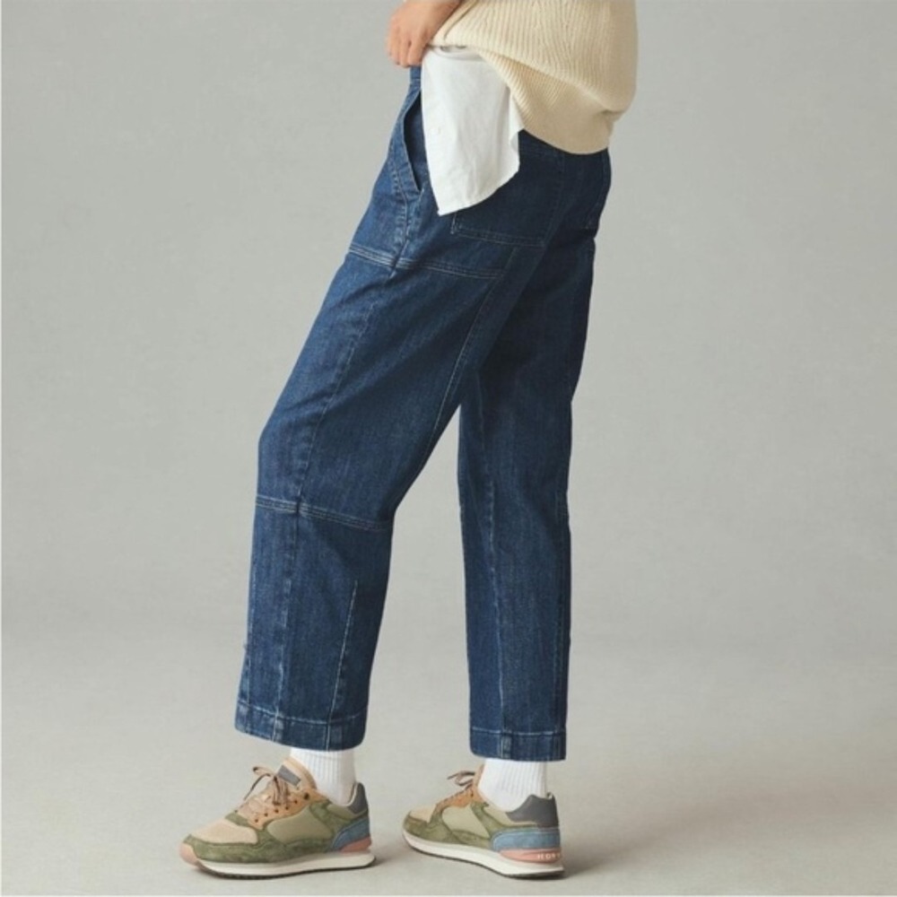 Anthropologie Pilcro Barrel Jeans Cargo Size 28 Womens High Rise Barrel Denim - Picture 2 of 14